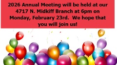 2026 Annual Meeting on Monday, February 23, 2026