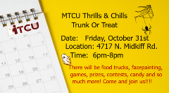 Friday, October 31st from 6-8pm