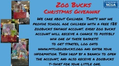 Ever Zoo Bucks account will receive one chance to win a Zoo Bucks gift basket.